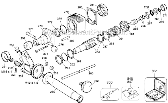 Page A Diagram and Parts List for 5095 Type 100 Black and Decker Hammer Drill